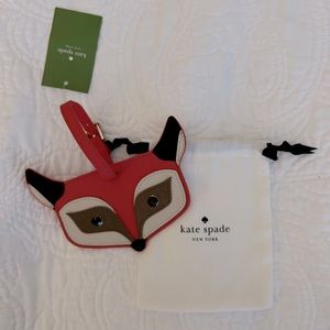 NWT Kate Spade Fox Luggage Tag